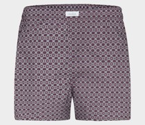 Popeline Boxershorts mit Minimal Print Lila