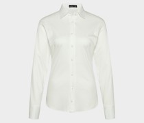 Jersey Hemdbluse Swiss Cotton Off White