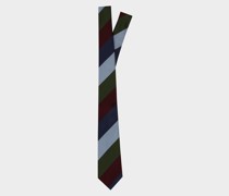 Gestreifte Seiden-Jacquard-Krawatte