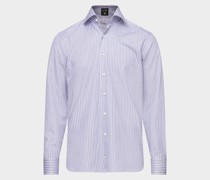 Ggestreiftes Sartorial Hemd aus feinem Twill Blau