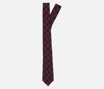 Seiden-Jacquard-Krawatte mit Medaillon Print