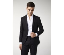 Sakko aus Wolle Slim Fit Schwarz