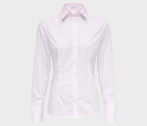 Moderne Bluse aus Baumwolle Slim Fit Rosa