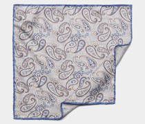 Herren Einstecktuch mit Paisley-Muster Grau
