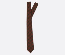 Seiden-Jacquard-Krawatte mit Medaillon Print
