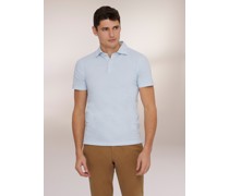 Piqué Poloshirt Slim Fit Hellblau