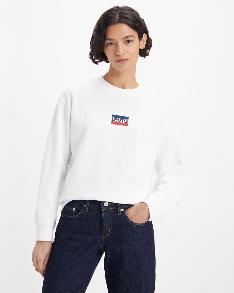 Levi's Damen Standard Sweatshirt mit Rundhalsausschnitt und Grafik