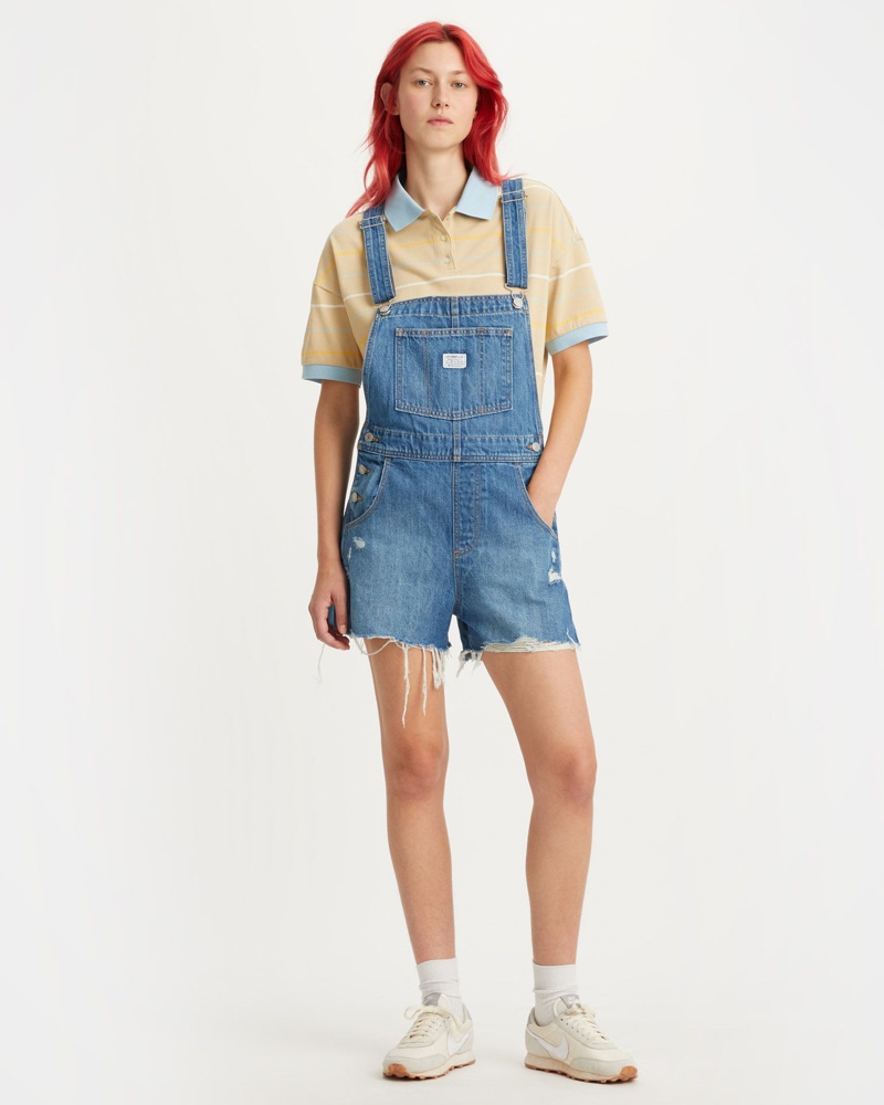 Levi's Damen Vintage Latzshorts