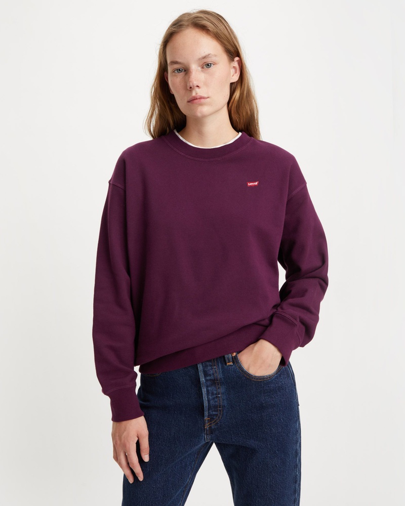 Levi's Damen Standard Sweatshirt mit Rundhalsausschnitt