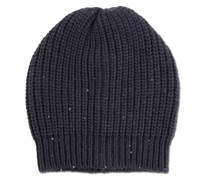 Cashmere-Seiden-Mütze Marineblau