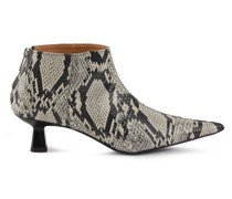 Stiefeletten mit Schlangenprint /Schwarz