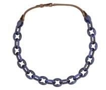 Halskette aus Kunstharz 'Comodo' Marineblau