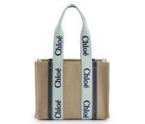 Shopper 'Medium Woody Tote Bag' Türkis/Marineblau