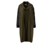 Regenmantel aus Wolle Khaki