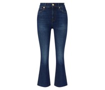 Flared-Leg Jeans 'HW Slim KIck' Marineblau