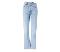 Straight-Leg Jeans 'Criss Cross' Hellblau