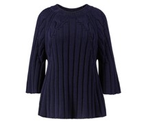 Woll-Pullover Marineblau