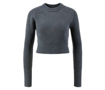 Cropped Cashmere-Pullover 'Mélodie' Thymian