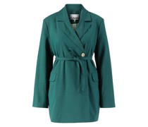 Blazer mit Gürtel Dunkelgrün