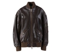 Leder-Bomberjacke