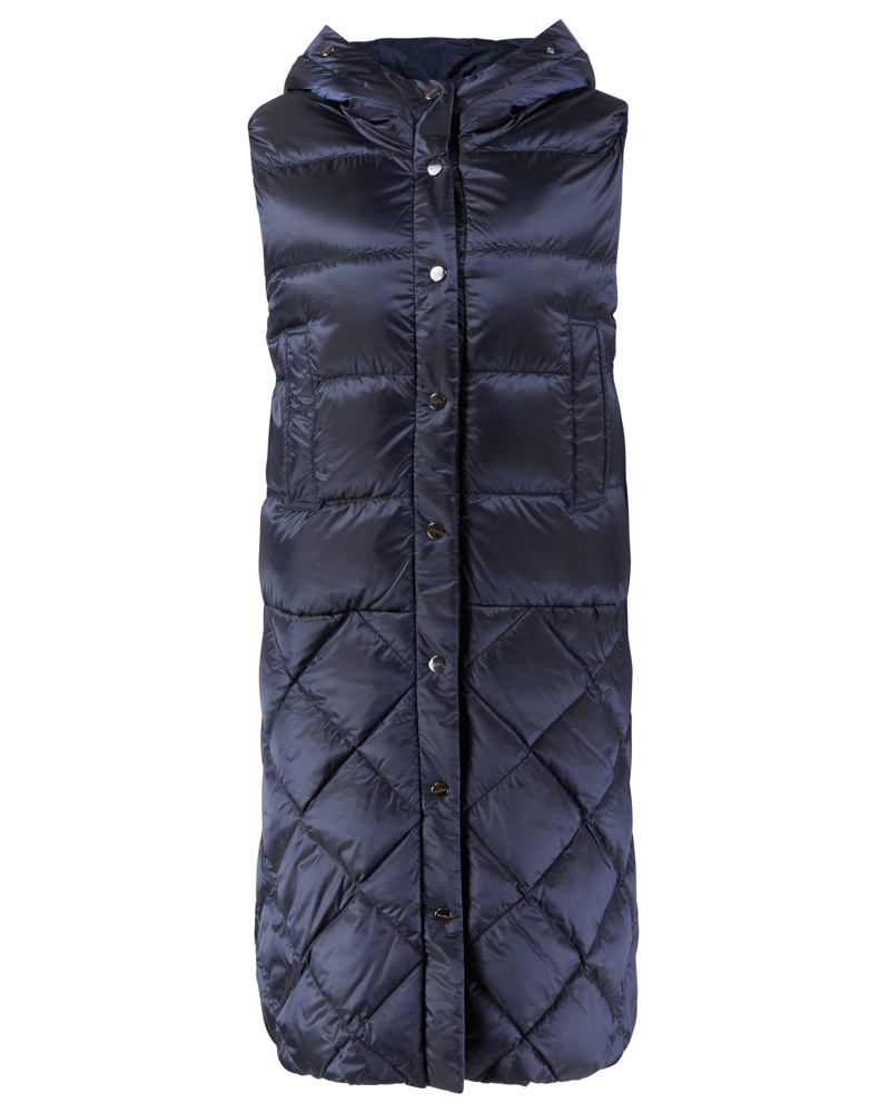 Max Mara Damen Daunenweste 'Visoft' Marineblau