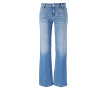 Wide-Leg Jeans 'Tess' Mittelblau