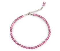 Fußkette 'Tennis' Silber/Pink