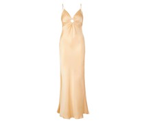 Maxikleid aus Satin Apricot