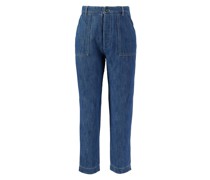 Straight Fit Jeans 'Saskia' Mittelblau