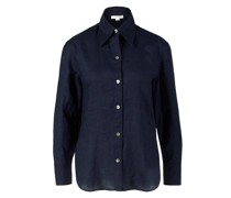 Leinenbluse Marineblau
