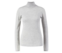 Cashmere-Rollkragenpullover Hellgrau