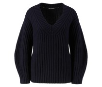 Cashmere-Pullover mit V-Ausschnitt 'Delaila' Marineblau