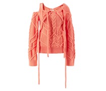 Pullover mit Cut-Outs Lachs