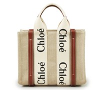 Shopper 'Small Woody Tote Bag' White/Brown