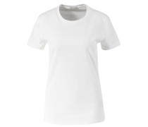 T-Shirt mit Logo-Patch Weiß