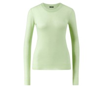Cashmere-Rundhalspullover Hellgrün