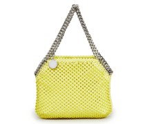 Umhängetasche 'Falabella Mini-Tote' mit Kristall-Mesh Oxidgelb