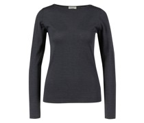 Cashmere-Seiden-Pullover Dunkelblau