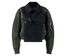 Baumwolle-Bomberjacke Khaki