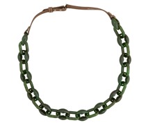 Halskette aus Kunstharz 'Comodo' Dunkelgrün