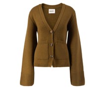 Cashmere-Strickjacke 'Scarlet' Khaki