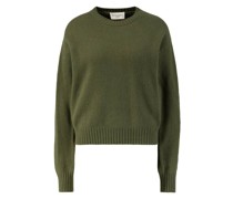 Woll-Cashmere-Rundhalspullover 'Thea' Khaki