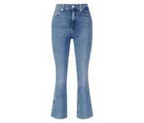 Flared-Leg Jeans 'HW Slim KIck' Hellblau