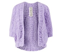 Cashmere-Strickjacke Violett