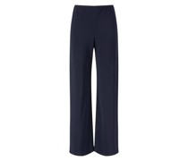 Stoffhose aus Crêpe Marineblau