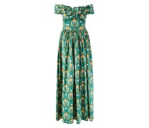 Maxikleid 'Espliego Lunar' Dunkelgrün