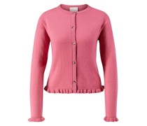 Woll-Cashmere-Strickjacke Rosé