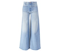 Wide Leg Jeans 'Patch Pocket Undercover Sneak' Hellblau