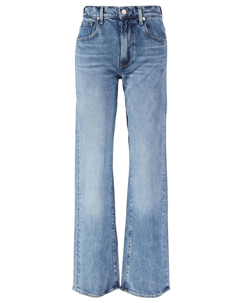 7 for all mankind Damen Wide-Leg Jeans 'Tess Trouser' Hellblau