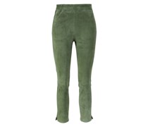 Velourslederleggings 'Provence' Dunkelgrün